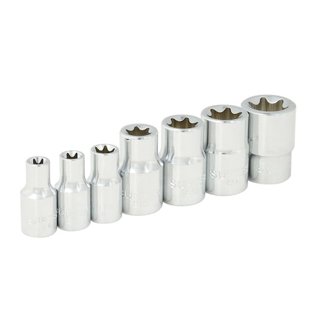 Surtek 7 female Torx bit socket set 1/4 in. F4451E